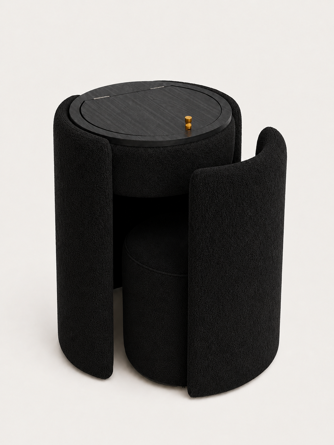 Schminktisch-Set, Schwarz